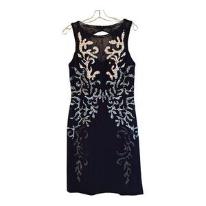 Sue Wong Nocturne Sequin Cocktail Dress NWOT Black Lined sz 10 Special Occasion